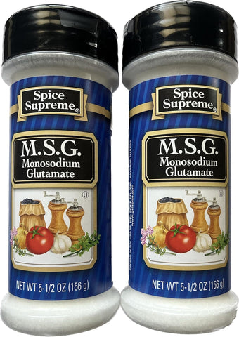 Image of Spice Supreme M.S.G. Monosodium Glutamate, Plastic Shaker, 5.5-Oz (Pack of 2)