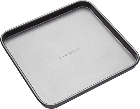Image of 26Cm/10 Non-Stick Square Baking Tray Sheet Pan | Ideal for Making Swiss Rolls Flapjacks Pastries Grilling or Roasting