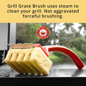 BBQ Replaceable Scraper Cleaning Head, Bristle Free - Durable and Unique Scraper Tools for Cast Iron or Stainless-Steel Grates, Barbecue Cleaner (Grill Grate Brush with Scraper)