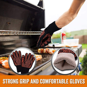 ™ Heavy Duty 5 Piece Grilling Tools Set, Durable Stainless Steel BBQ Accessories, Long Handle 3 in 1 Spatula, Tongs, Brush, Grill Fork, Thick Grilling Gloves, Gift Set