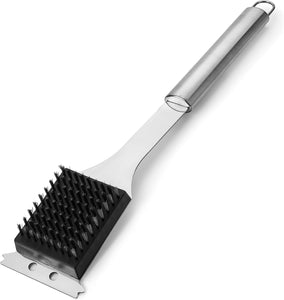 - Grill Brush and Scraper, 16.7”, Stainless Steel, Grill Cleaner, Grill Brush, Grill Cleaning Brush, BBQ Brill Brush, BBQ Brush for Grill Cleaning, Grill Brush for Outdoor Grill, Safe Grill Brush