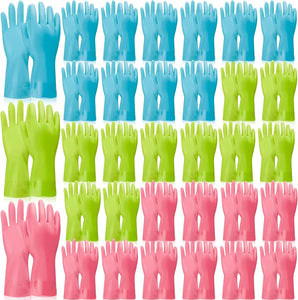 36 Pair Reusable Household Gloves Rubber Dishwashing Gloves Long Kitchen Cleaning Gloves for Dishes Cleaning Gardening
