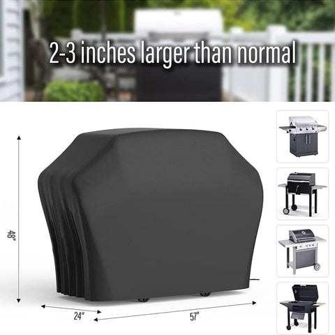 Image of Grill Cover for Outdoor Grill BBQ Grill Cover 58 Inch BBQ Covers Waterproof Heavy Duty 420D Gas Grill Covers for Outside
