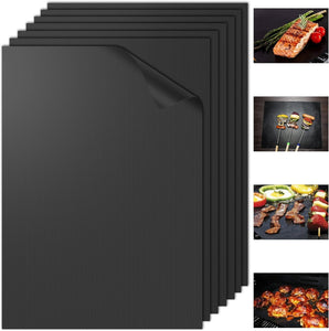 Smaid- Grill Mat Set of 7-Non-Stick BBQ Grill Mats&Baking Mats for Outdoor Gas Grill-Reusable,Heavy Duty and Easy to Clean-Works on Gas,Charcoal and Electric-15.75 * 13 Inch……