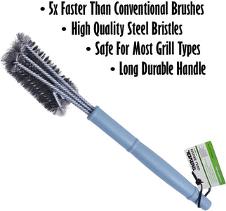 BBQ Grill Brush Stainless Steel 18" Barbecue Cleaning Brush W/Wire Bristles & Soft Comfortable Handle - Perfect Cleaner & Scraper for Grill Cooking Grates