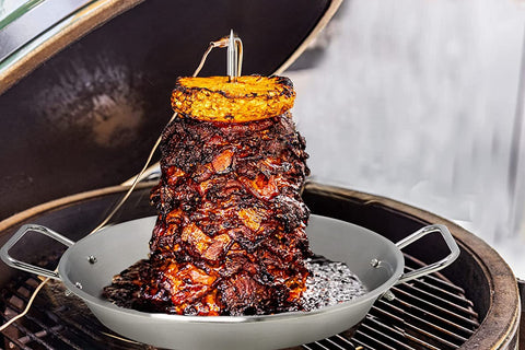 Image of BBQ Vertical Skewer Al Pastor Skewer for Grill, Brazilian Skewers El Pastor Spit Hack,Great for Home Made Tacos Al Pastor, Shawarma, Brazilian Churrasco,Stainless Steel,With 8 Inch & 10 Inch Stick