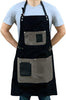 Grill Apron - Adjustable Waxed Canvas Cooking Apron - XXL - Heavy Duty Smoker Apron