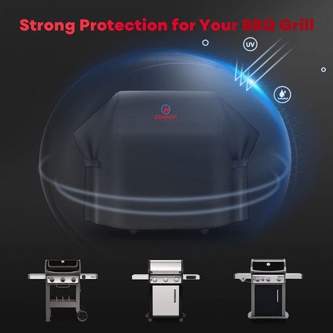 Image of Comnova Grill Cover 55 Inch - 600D Bbq/Barbecue Gas Cover for Outdoor Grill Heavy Duty and Waterproof, Weber, Char-Broil, Nexgrill, Monument, Dyna-Glo, Brinkmann and More