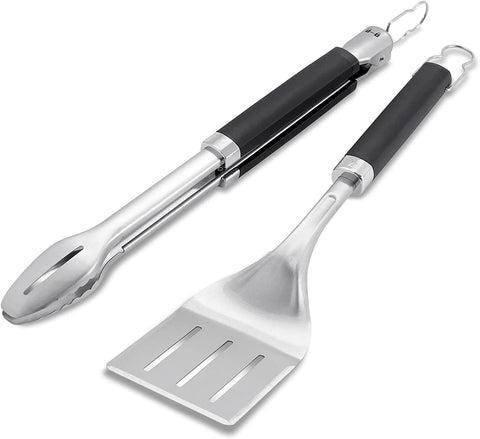 Image of Precision Tongs & Spatula Grilling Tool Set, Stainless Steel