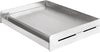 Sizzle-Q SQ180 100% Stainless Steel Universal Griddle with Even Heating Cross Bracing for Charcoal/Gas Grills, Camping, Tailgating, and Parties (18"X13"X3")