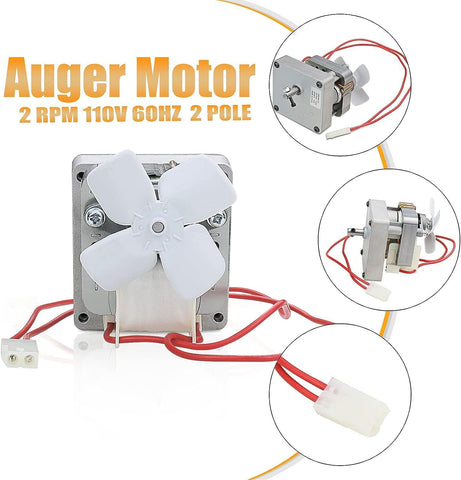 Image of Upgraded 1.6RPM Auger Motor for Traeger Grill Models & Pit Boss Wood Pellet Grills (Except PTG) & Camp Chef Smoker, Auger Drive Motor Kit Barbecue Grill Replacement Parts, 110V 60Hz 2 Pole