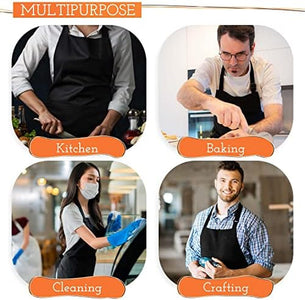 Unisex Chef Apron, Professional Apron, Oil and Water Resistant, Heavy Duty Breathable, Large Straps and Large Pockets