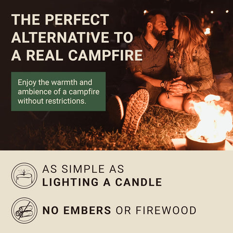 Image of Radiate XL 8" Portable Campfire as Seen on Shark Tank - up to 5 Hours of Burn Time - Reusable Travel Fire Pit for Camping and Beach - Great Alternative to a Real Fire - Made in USA (Eucalyptus Scent)