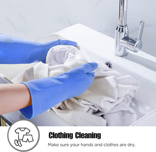 Rubber Gloves Dishwashing 2 or 4 Pairs for Kitchen,Cleaning Gloves for Household Reuseable.