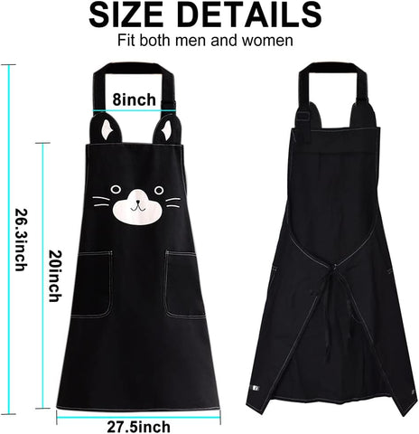 Image of Cute Apron for Women Girl, Aprons with Front Pocket for Cooking Serving Painting Gardening, Gifts for Friends