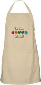 Oma Kitchen, Baking, Grilling Apron with Pockets