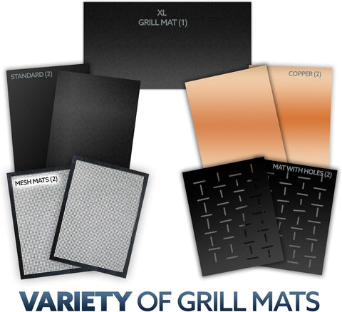 Image of Copper Grill Mats - Ultimate Grill Mats for Outdoor Grill, Nonstick, BBQ Grill Mat for Gas, Pellet, & Charcoal Grills, the Essential BBQ Mat for Every Grilling Enthusiast. Set of 2, 0.30Mm Thick