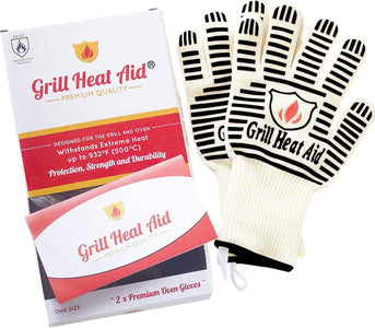 Extreme Heat Resistant Grill/Bbq Gloves | Premium Insulated Durable Fireproof Kitchen Mitts Designed for Cooking, Grilling, Frying, Baking | Indoor/Outdoor Accessories for Men & Women