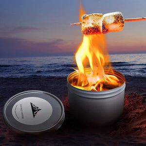 2 Pack of Portable Campfire, Smores Fire Pit, 3-5 Hours of Burn Time, No Embers-No Hassle, Portable Fire Pit for Party Camping Picnics and More