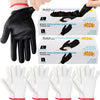 200 Pcs Disposable BBQ Gloves with 4 Pairs Cotton Liners Grilling Gloves BBQ Cooking Gloves(Black, White, Large)