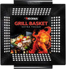 Kona Extra Large Grill Basket for Veggies - Premium Nonstick Grilling Basket/Grill Net - Essential Grilling Accessories for Outdoor Grill & BBQ, 14X13X4 Inches