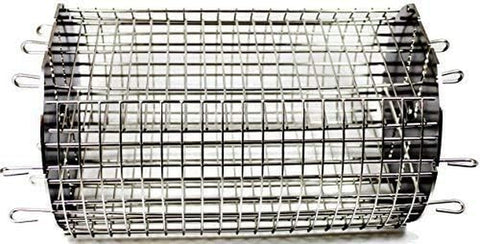 Image of Onegrill Performer Series Universal Fit Grill Rotisserie Spit Rod Basket; Stainless Steel Tumble & Flat Basket in One.(Fits 1/2 Inch Hexagon & 3/8 Inch Square Spits)