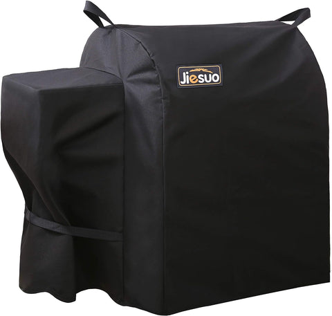 Image of Grill Cover for Traeger 20 Series, Junior & Tailgater Grills, Heavy Duty Waterproof Wood Pellet Grill Cover, Outdoor Full Length Grill Cover