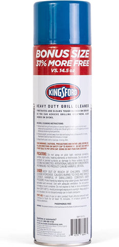 Image of Kingsford Grill Cleaner Aerosol Spray 19Oz | BBQ Grill Cleaning Accessories Aerosol Spray for Cleaning Barbeque Grills | Quick Clean 19Oz Spray Aerosol for Barbecue Grills