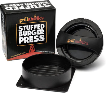 Stuffed Burger Press and Recipe Ebook - Extended Warranty - Hamburger Patty Maker for Grilling - BBQ Grill Accessories