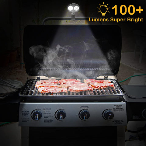 Image of Grill Light BBQ Accessories - Upgraded Waterproof Grilling Accessories for Outdoor Grill, Smoker Accessories Grilling Gifts for Men Women Dad, Flexible BBQ Light with 10 Super Bright LED Lamps
