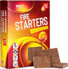 Fire Starter Squares 160 - Fire Starter Pack for Chimney, Grill Pit, Fireplace, Campfire, BBQ & Smoker - Water Resistant and Odourless - Camping Accessories