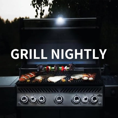 Image of Barbecue Grill Light, Outdoor 360 Degree Flexible BBQ Light with 10 Super Bright LED Lights,With Sturdy C-Clamp Fits Most Handle