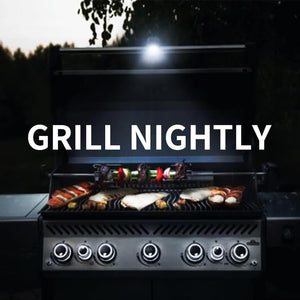 Barbecue Grill Light, Outdoor 360 Degree Flexible BBQ Light with 10 Super Bright LED Lights,With Sturdy C-Clamp Fits Most Handle