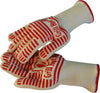 Extreme 932°F Heat Resistant - Light-Weight, Flexible BBQ Gloves - 100% Cotton Lining for Super Comfort. Red, One Size.