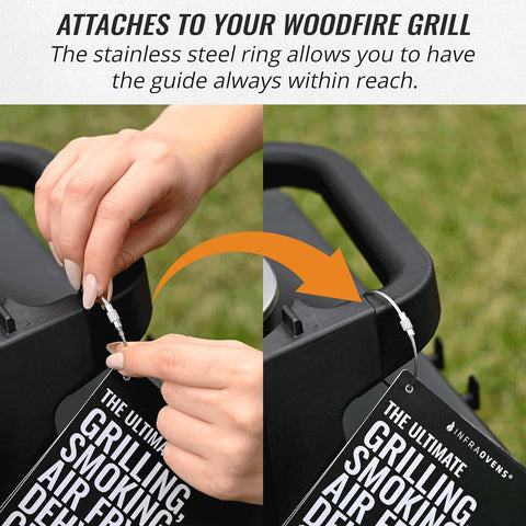 Image of Drip Pan Liner for Ninja Woodfire Outdoor Grill OG701 OG751 Reusable Non Disposable Tray and Waterproof Cheat Sheet Cooking Guide Accessory for Wood Fire Grill Smoker 7-In-1 & Air Fryer