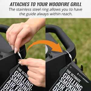 Drip Pan Liner for Ninja Woodfire Outdoor Grill OG701 OG751 Reusable Non Disposable Tray and Waterproof Cheat Sheet Cooking Guide Accessory for Wood Fire Grill Smoker 7-In-1 & Air Fryer