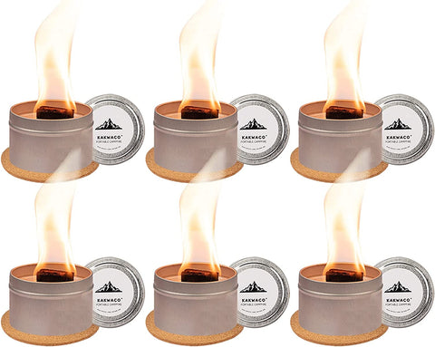Image of 6 Packs of Portable Campfire Mini Fire Pit S'Mores Maker, Portable Bonfire Birthday Set, Great for Picnics Party and Home Indoor Outdoor Decoration