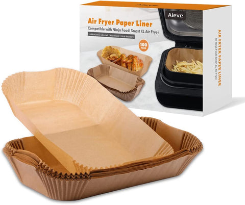 Image of Air Fryer Liners Disposable, 100Pcs Non-Stick Parchment Paper Sheets Accessories for Ninja Air Fryer XL