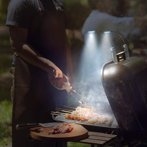 Image of BBQ Grill Lights Magnetic Base Super-Bright LED Lights-360 Degree Flexible Gooseneck, Weather Resistant, Task Lighting Barbecue Grilling (2)