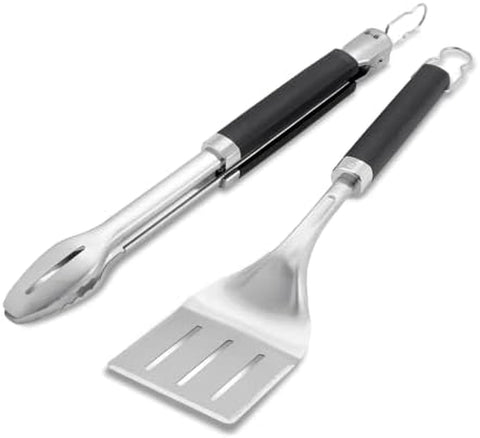 Image of Precision Tongs & Spatula Grilling Tool Set, Stainless Steel