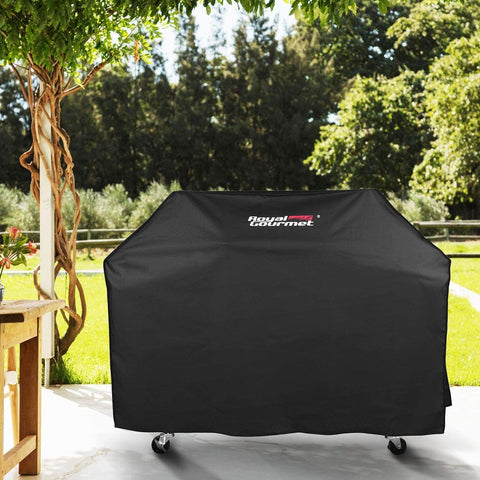 Image of Royal Gourmet CC1830FC Charcoal Grill Offset Smoker (Grill + Cover), Black