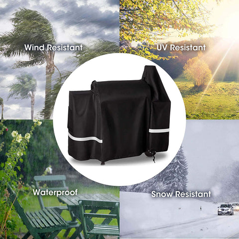 Image of Grill Cover for Pit Boss 820 Deluxe, 820 Pro, 850 Pro Series Wood Smoker Pellet Grills Accessories, Cover for Pit Boss 820D, 820FB, 820PB, 820SP, 820SC, Heavy Duty Fabric Barbecue Grill Cover