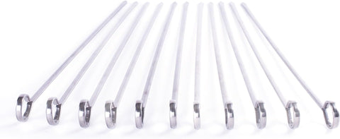 Image of Stainless Steel Shish Kabob Flat Barbecue Grilling Skewers - 12" Flat Kebab Sticks Grill Tools BBQ Accessories (12 Pack)