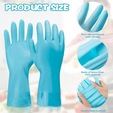 Image of 36 Pair Reusable Household Gloves Rubber Dishwashing Gloves Long Kitchen Cleaning Gloves for Dishes Cleaning Gardening