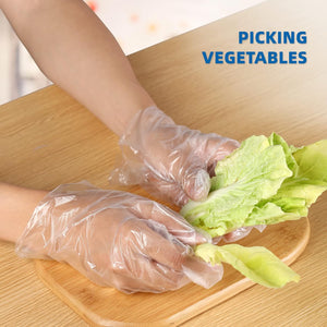Disposable Food Gloves - Food Handling, Cooking, Kitchen Cleaning and Hygien 200 Count (Pack of 1)
