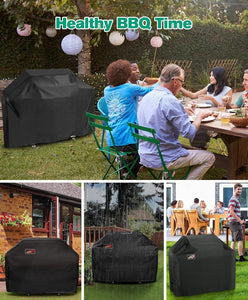 Epicmelody BBQ Grill Cover, 58Inch 600D Heavy Duty Weather-Resistant Grill Cover for Outdoor Grill, Waterproof Gas Grill Covers with Straps & Handles, Barbecue Cover for Weber Nexgrill Grill and More