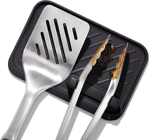 Image of Good Grips Grilling Tools, Tongs and Turner Set, Black