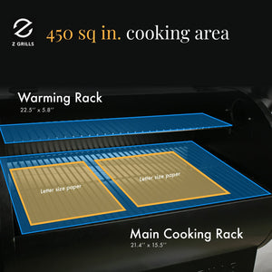 ZPG-450A 2023 Upgrade Wood Pellet Grill & Smoker 6 in 1 BBQ Grill Auto Temperature Control, 450 Sq in Bronze