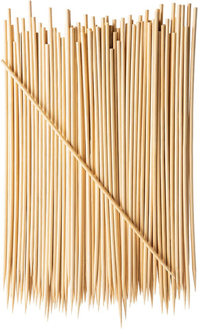 Image of Comfy Package, 12 Inch Bamboo Wooden Skewers for Shish Kabob, Grilling, Fruits, Appetizers and Cocktails [100 Count]