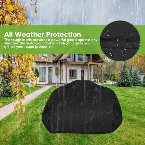 Image of Icover Grill Cover for Ninja, Heavy Duty Waterproof BBQ Cover for Ninja Woodfire Outdoor Grill OG700 Series Barbecue Cover with Drawstring